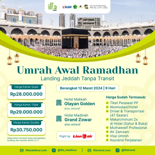 Paket Umroh Awal Ramadhan 2024